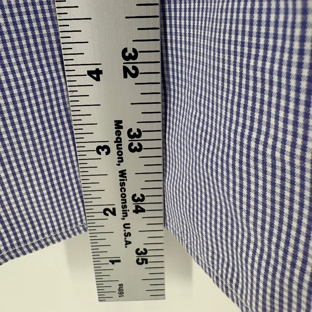 Ralph Lauren Blake Mens XL Blue White Gingham Check Cotton Button‎ Down Shirt